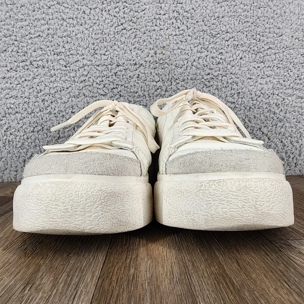 Nike Blazer‎ Low Platform Women's 9.5 Sneakers Off White Leather Suede Shoes